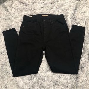 LEVI'S Mile High Super Skinny Black Jeans